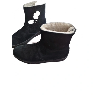 Pre-owned Clarks Black Suede Ankle Boots