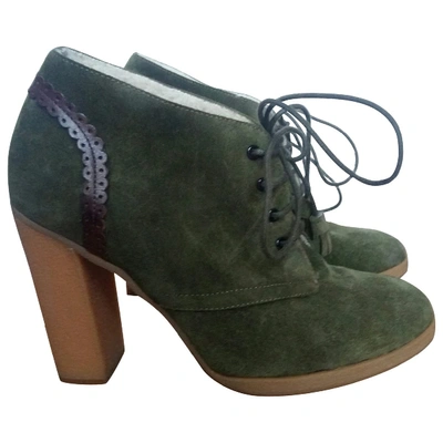 Pre-owned Philosophy Di Alberta Ferretti Snow Boots In Green