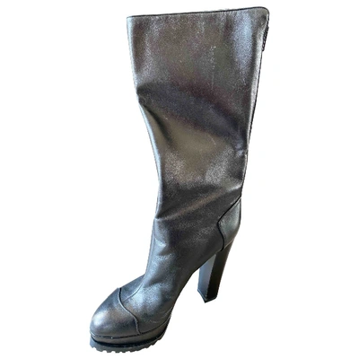 Pre-owned Diego Dolcini Black Leather Boots