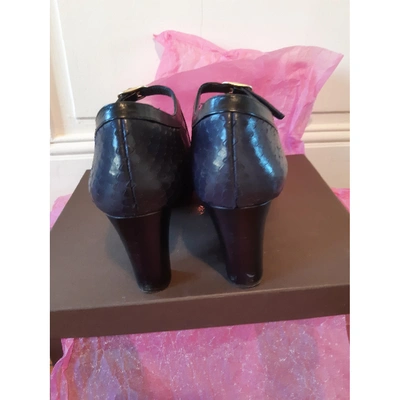 Pre-owned Chie Mihara Leather Heels In Blue