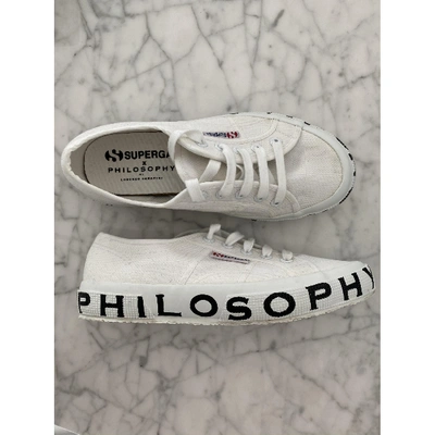 Pre-owned Superga Cloth Trainers In White