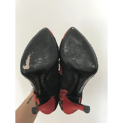 Pre-owned Dolce & Gabbana Black Cloth Heels