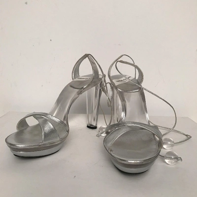 Pre-owned Charles Jourdan Leather Sandals In Silver