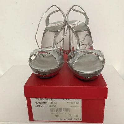 Pre-owned Charles Jourdan Leather Sandals In Silver