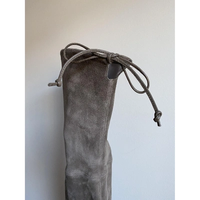 Pre-owned Stuart Weitzman Boots In Grey