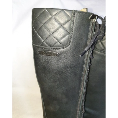 Pre-owned Blumarine Black Leather Boots