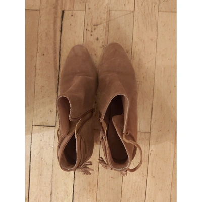 Pre-owned Comptoir Des Cotonniers Ankle Boots In Camel