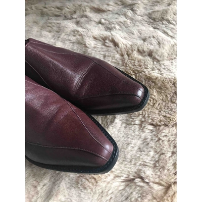 Pre-owned Joseph Leather Flats In Red