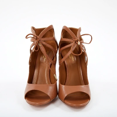 Pre-owned Aquazzura Brown Leather Sandals