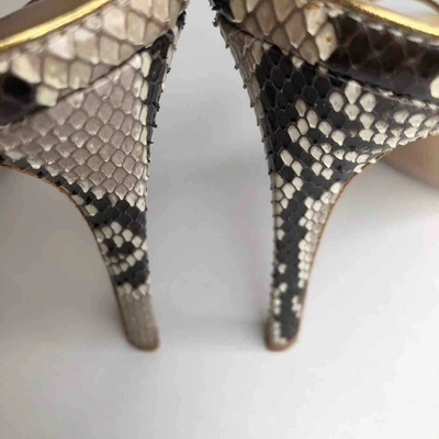 Pre-owned Gianvito Rossi Gold Python Sandals