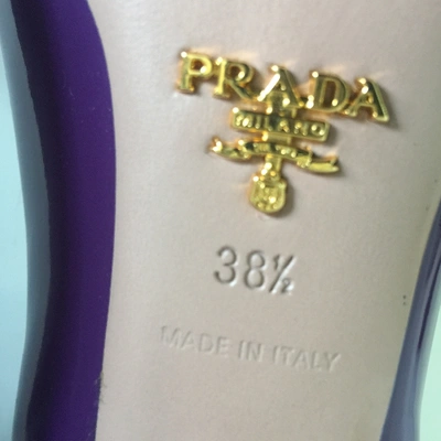 Pre-owned Prada Patent Leather Heels In Purple