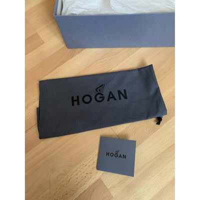 Pre-owned Hogan Leather Trainers In Navy