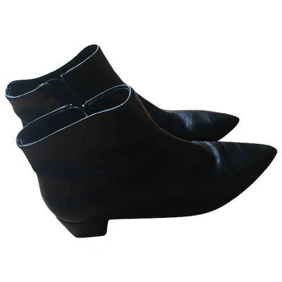 Pre-owned Marsèll Leather Ankle Boots In Black