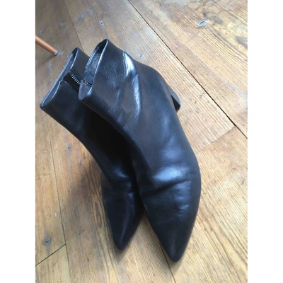 Pre-owned Marsèll Leather Ankle Boots In Black