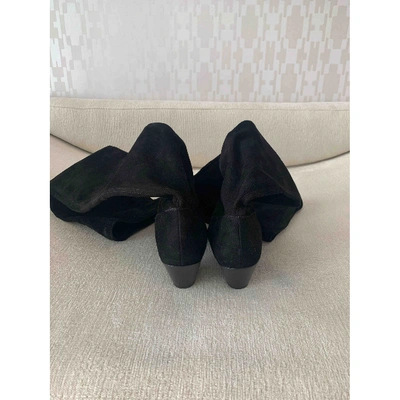 Pre-owned Maje Fall Winter 2019 Black Suede Boots