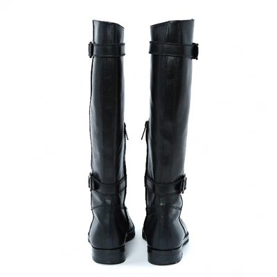 Pre-owned Blumarine Leather Boots In Black