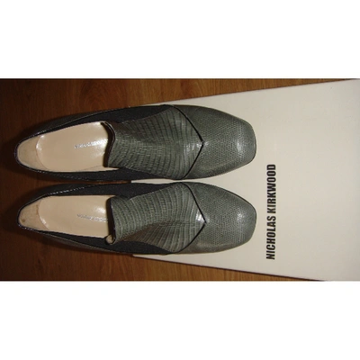 Pre-owned Nicholas Kirkwood Leather Heels In Grey