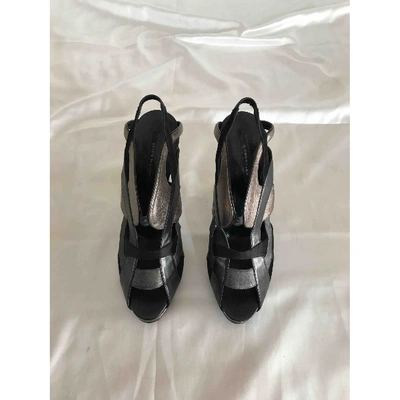 Pre-owned Diego Dolcini Leather Heels In Black