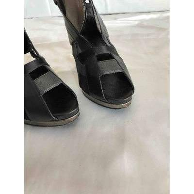 Pre-owned Diego Dolcini Leather Heels In Black