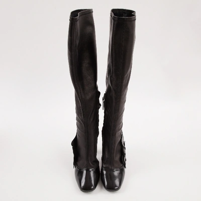 Pre-owned Fabrizio Viti Leather Boots In Black