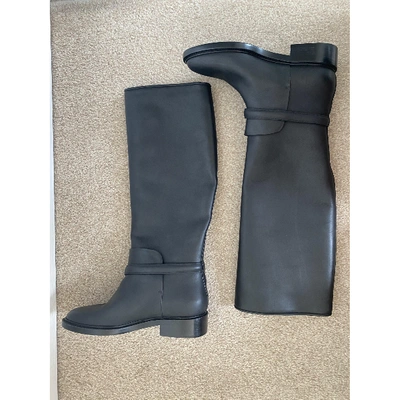 Pre-owned Balenciaga Leather Riding Boots In Black