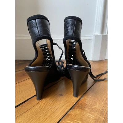 Pre-owned Acne Studios Leather Sandals In Black