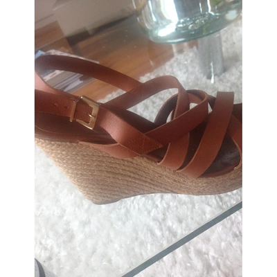 Pre-owned Gerard Darel Camel Leather Sandals