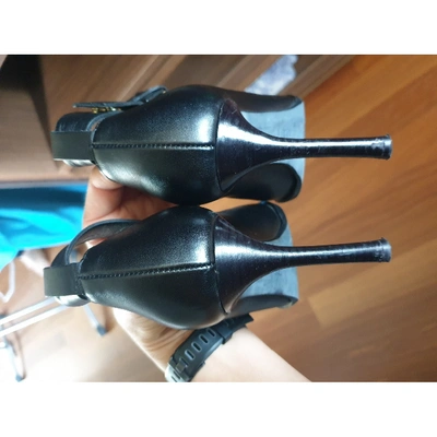 Pre-owned Lanvin Leather Heels In Black