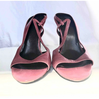 Pre-owned Balenciaga Leather Sandals In Pink