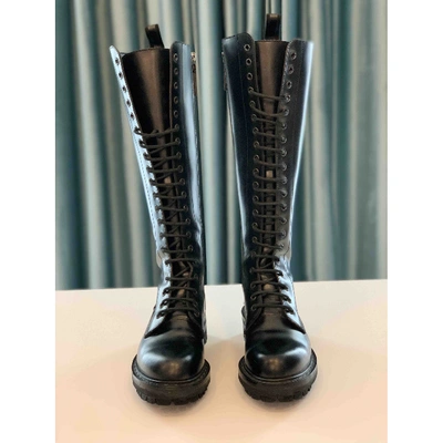 Pre-owned Dsquared2 Leather Boots In Black