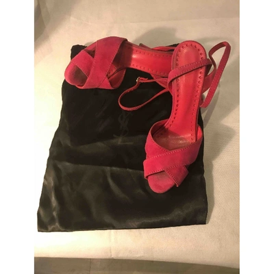 Pre-owned Saint Laurent Sandals In Pink