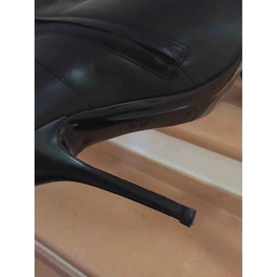 Pre-owned Philosophy Di Alberta Ferretti Black Leather Ankle Boots