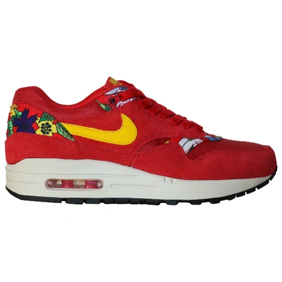 Pre-owned Nike Air Max 1 Leather Trainers In Red