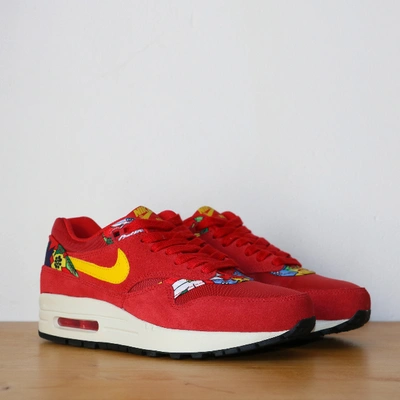 Pre-owned Nike Air Max 1 Leather Trainers In Red
