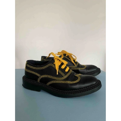Pre-owned Burberry Black Leather Lace Ups
