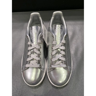 Pre-owned Adidas Originals Stan Smith Silver Leather Trainers