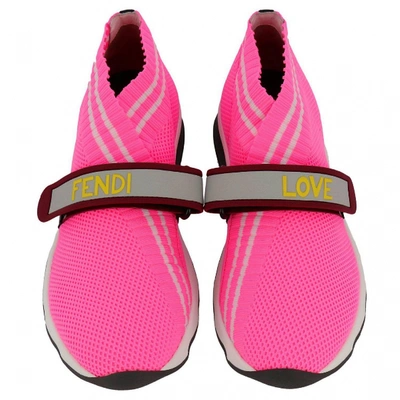 Pre-owned Fendi Cloth Trainers In Pink