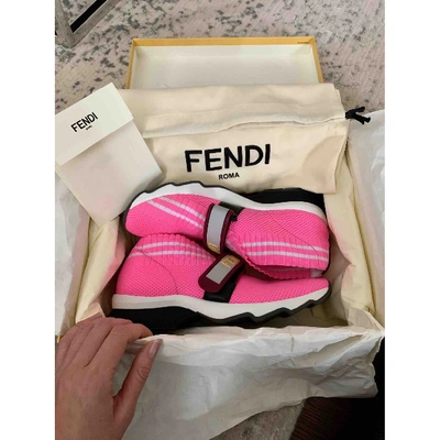 Pre-owned Fendi Cloth Trainers In Pink