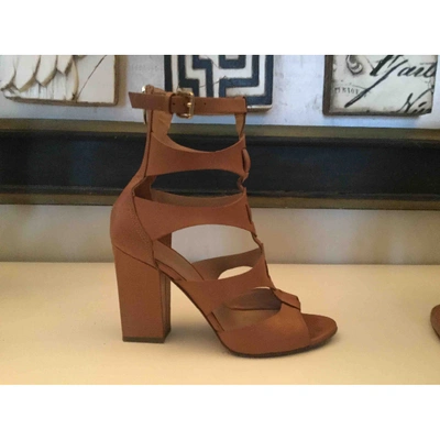 Pre-owned Sigerson Morrison Leather Sandals In Camel