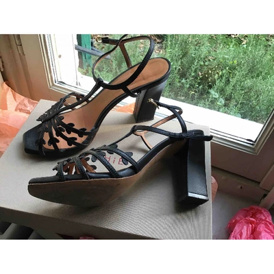 Pre-owned Chie Mihara Black Leather Sandals