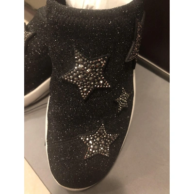 Pre-owned Giuseppe Zanotti Glitter Trainers In Black