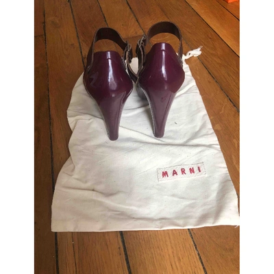 Pre-owned Marni Heels In Burgundy