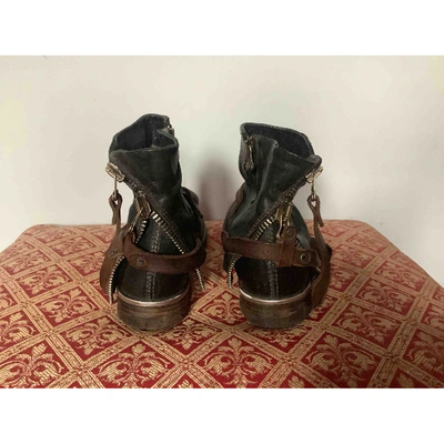 Pre-owned As98 Black Leather Boots