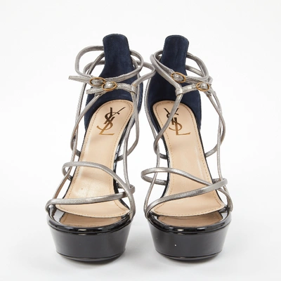 Pre-owned Saint Laurent Black Patent Leather Sandals