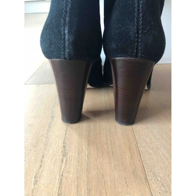 Pre-owned Tila March Black Suede Boots