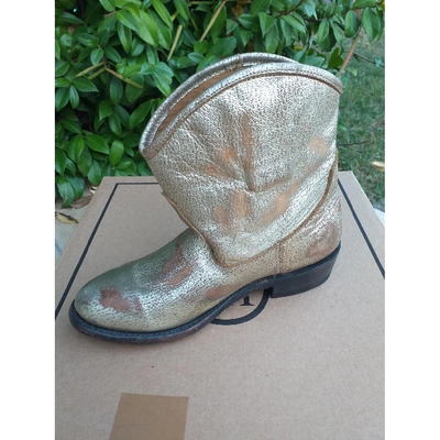 Pre-owned Ash Grey Leather Ankle Boots