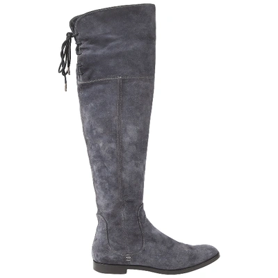 Pre-owned Sergio Rossi Boots In Grey