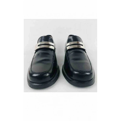 Pre-owned Gucci Black Leather Flats