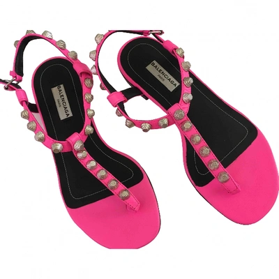 Pre-owned Balenciaga Pink Leather Sandals
