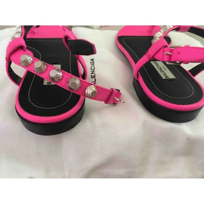 Pre-owned Balenciaga Pink Leather Sandals